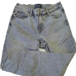 GAP universal legging jeans size 12 or 31 acid wash gray raw hem grey